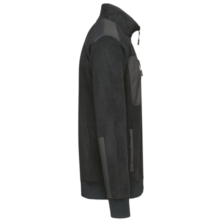 Veste polaire col zippé Gris WK. Designed To Work – Écoresponsable – vue 3