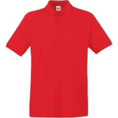 Polo Premium Rouge Fruit of the Loom – 180 g/m² Coton OEKO-TEX®