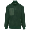 Polaire col zippé écoresponsable Vert Forest Green WK. Designed To Work