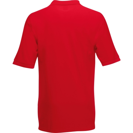 Polo Premium Rouge Fruit of the Loom – 180 g/m² Coton OEKO-TEX® – vue 2