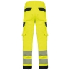 Pantalon de sécurité haute visibilité multipoches WK. Designed To Work – Jaune – vue 2