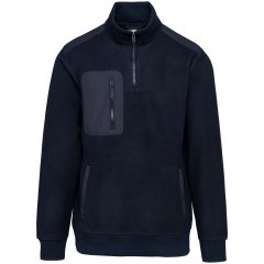 Veste Polaire Écoresponsable Col Zippé Marine – WK. Designed To Work