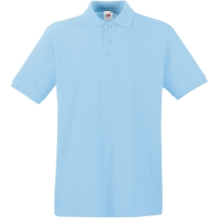 Polo Premium Fruit of the Loom Ciel – Personnalisé en France