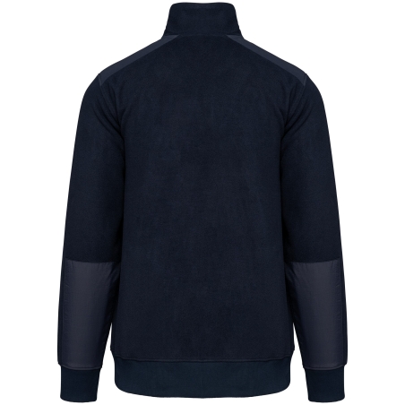 Veste Polaire Écoresponsable Col Zippé Marine – WK. Designed To Work – vue 2