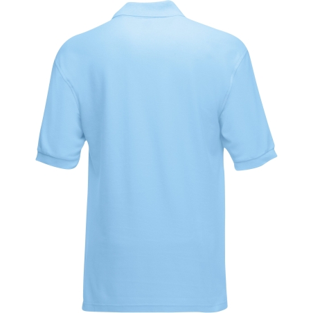 Polo Premium Fruit of the Loom Ciel – Personnalisé en France – vue 2