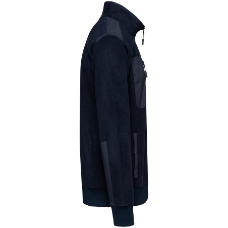 Veste Polaire Écoresponsable Col Zippé Marine – WK. Designed To Work – vue 3