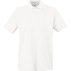 Polo Premium Blanc Fruit of the Loom – 180 g/m² Coton OEKO-TEX®