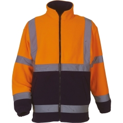 Veste polaire haute visibilité Orange fluo / Marine Yoko – Catégorie 3