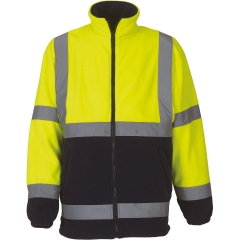 Veste polaire haute visibilité Jaune fluo / Marine – Yoko (380 g/m²)