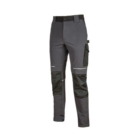 Pantalon de travail Atom homme Gris U-Power – Coupe Slim Stretch – vue 4