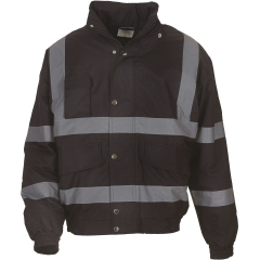 Blouson haute visibilité Noir matelassé Yoko – 190 g/m²