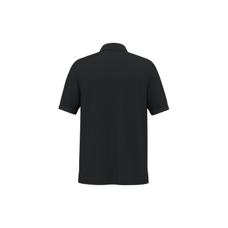 Polo Noir Unisexe Écoresponsable Poche Poitrine WK. Designed To Work – vue 2