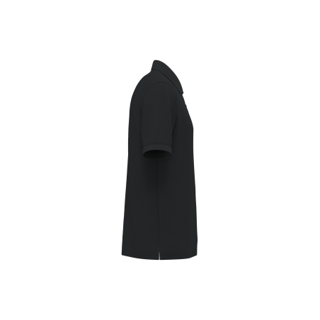 Polo Noir Unisexe Écoresponsable Poche Poitrine WK. Designed To Work – vue 3