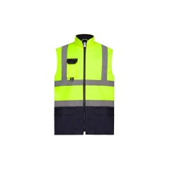 Bodywarmer rembourré haute visibilité jaune Yoko – Sans manches