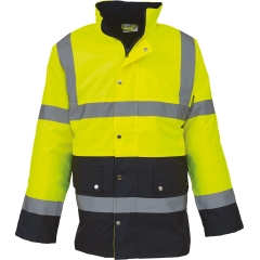 Veste haute visibilité bicolore matelassée Yoko – Jaune/Marine