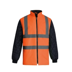 Veste matelassée haute visibilité manches détachables Yoko Orange