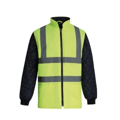 Veste matelassée haute visibilité manches détachables Yoko – Jaune