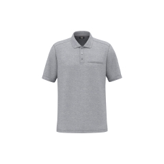 Polo unisexe gris écoresponsable poche WK. Designed To Work
