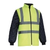 Veste matelassée haute visibilité manches détachables Yoko – Jaune – vue 3