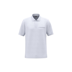 Polo Blanc Unisexe Écoresponsable Poche Poitrine WK. Designed To Work