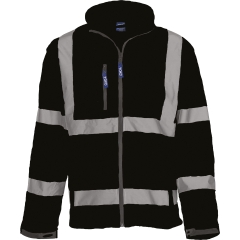 Veste softshell haute visibilité Noir – Yoko (345 g/m²)