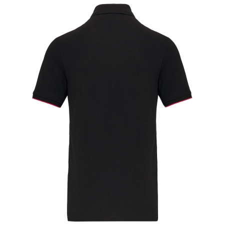 Polo Day To Day contrasté manches courtes homme Noir/Rouge WK. – vue 2