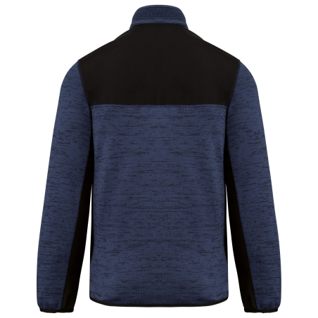 Veste polytricot recyclée Noir/Marine WK. Designed To Work – vue 2