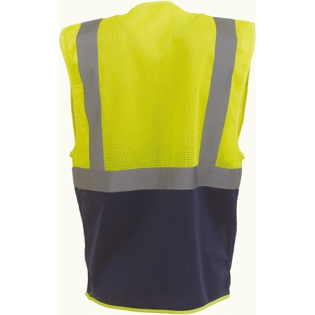 Gilet haute visibilité jaune Management Top Cool – Yoko – vue 2