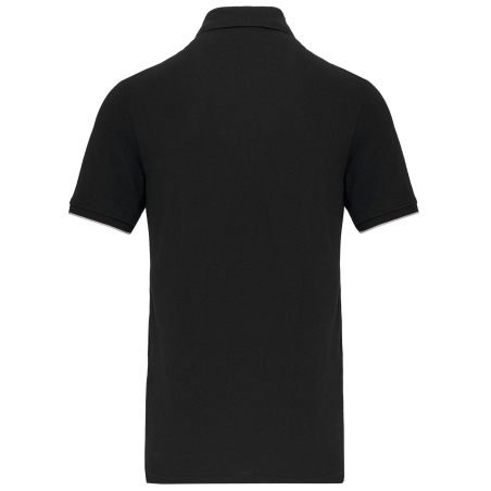 Polo Day To Day contrasté manches courtes homme Noir / Argent – WK. Designed To Work – vue 2