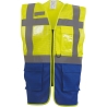 Gilet haute visibilité Management Yoko – Jaune / Bleu Royal