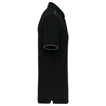 Polo Day To Day contrasté manches courtes homme Noir / Argent – WK. Designed To Work – vue 3