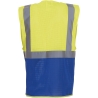 Gilet haute visibilité Management Yoko – Jaune / Bleu Royal – vue 2