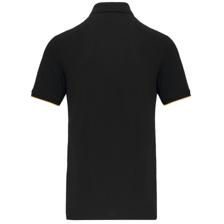 Polo Day To Day contrasté manches courtes Noir / Jaune WK. Designed To Work – vue 2