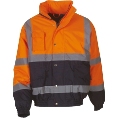 Blouson haute visibilité bicolore orange marine Yoko