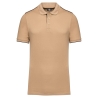 Polo Day To Day contrasté manches courtes homme Camel / Noir – WK. Designed To Work