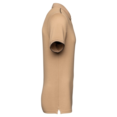 Polo Day To Day contrasté manches courtes homme Camel / Noir – WK. Designed To Work – vue 3