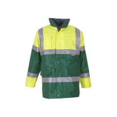 Veste haute visibilité contrastante jaune Yoko – Imperméable & coupe-vent