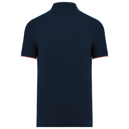 Polo Day To Day contrasté manches courtes homme Jaune – WK. Designed To Work – vue 2