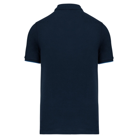 Polo Day To Day contrasté manches courtes Bleu WK. Designed To Work – vue 2