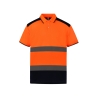Polo haute visibilité bicolore orange marine Yoko