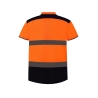 Polo haute visibilité bicolore orange marine Yoko – vue 2
