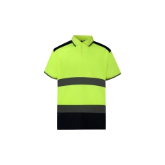 Polo haute visibilité bicolore jaune/marine Yoko