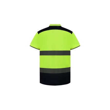 Polo haute visibilité bicolore jaune/marine Yoko – vue 2