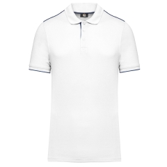 Polo Day To Day contrasté manches courtes homme Blanc – WK. Designed To Work