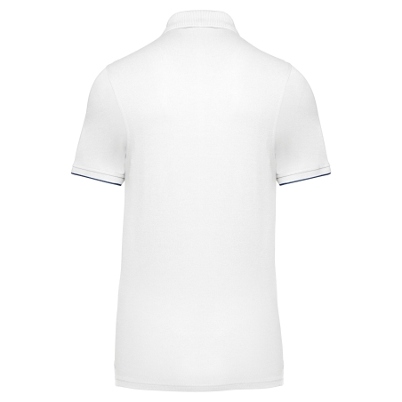 Polo Day To Day contrasté manches courtes homme Blanc – WK. Designed To Work – vue 2