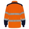 Polo haute visibilité bicolore manches longues Yoko – Orange – vue 2