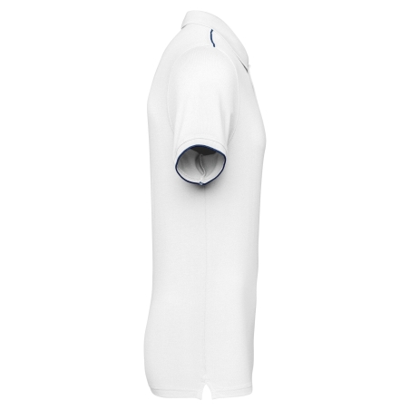 Polo Day To Day contrasté manches courtes homme Blanc – WK. Designed To Work – vue 3