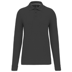 Polo manches longues Gris (Dark Grey) WK. Designed To Work