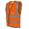 Gilet boutonné haute visibilité Orange Eco Superior Yoko – vue 3