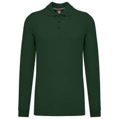 Polo Manches Longues Homme Vert Forest Green – WK. Designed To Work